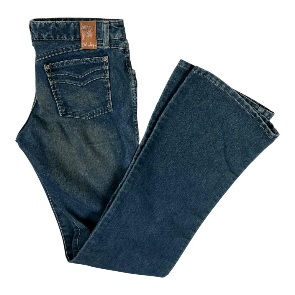 Vintage Hurley Jeans Women's 7 Blue Medium Wash Low Rise Bootcut Denim Y2K
